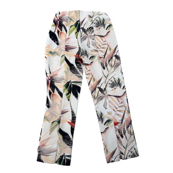Joseph Ribkoff Tropical Birds Floral Pants Trousers Cropped With Ankle Slits, 4 - Picture 11 of 11